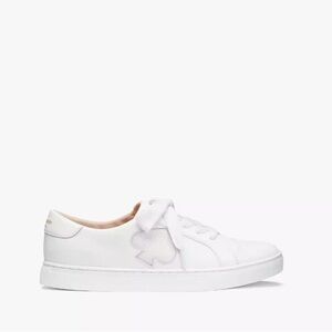 Kate spade Fez White Leather Upper sneaker with logo Size 7.5 Womens NWT